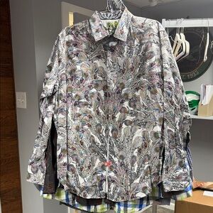 Robert Graham Multicolor Botanical Print Shirt